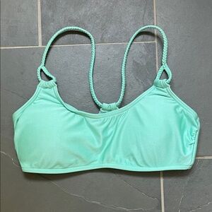 Mint Bra-Style Swim Top with Braided Straps